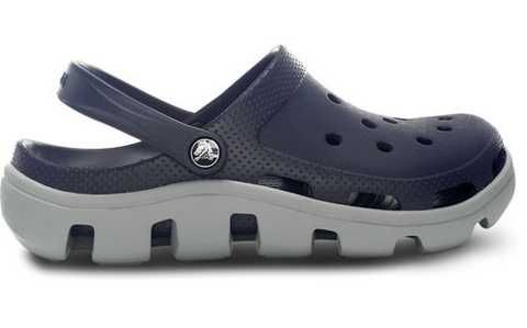 CROCS DUET SPORT CLOG NAVY LIGHT GREY UNISEX SLIP ON Size 12 M  