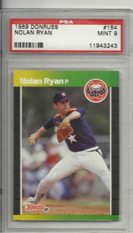 PSA 9 MINT 1989 DONRUSS NOLAN RYAN #154  