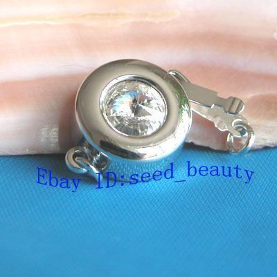 Crystal Inayed Bead & Pearl Clasp Jewelry Part  