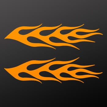 Decal Sticker Flames For Cars & Helmets KR5ZK  