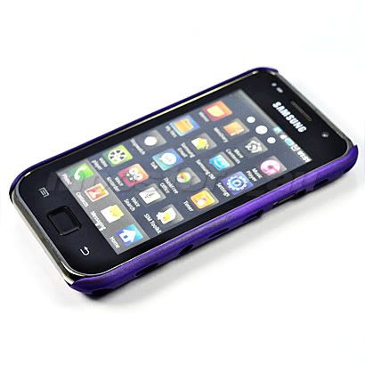 HARD RUBBER CASE COVER SAMSUNG I9000 GALAXY S PURPLE  