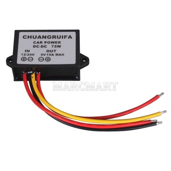   Regulator 12V24V Step down to 5V 15A 75W Car Power Supply Module