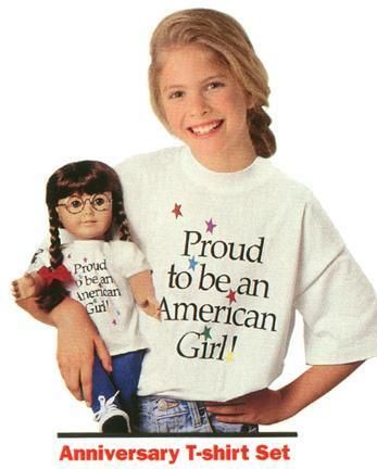 Proud To Be American Girl 10th Anniversary Doll Tee T shirt Kanani 