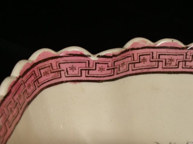 Stunning WT Copeland & Sons Pink Transferware Bowl  