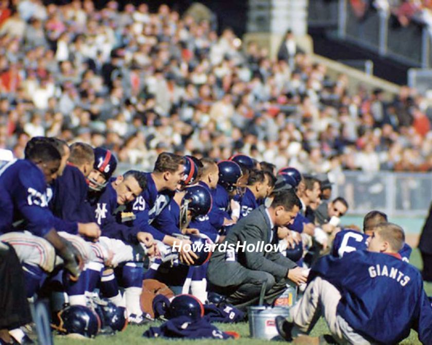 Photo   New York Giants Bench, Coach Allie Sherman  