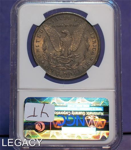 1900 P MORGAN SILVER DOLLAR NGC MS62 TONED (YT+  