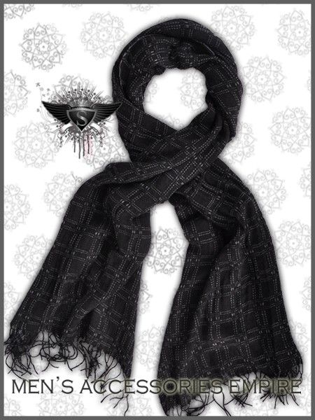   Fringe Gothic Winter Mens Shawl Scarf Youthful Fascinating  