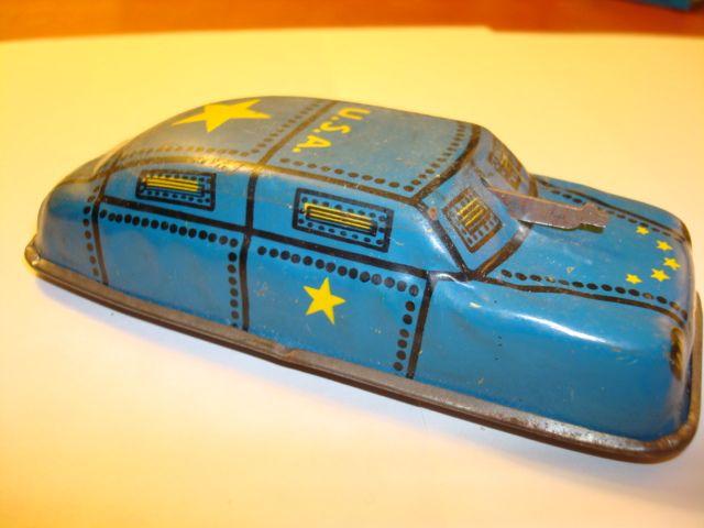 1930s ARGO Military Car Tin Litho Car w/ gun 4  