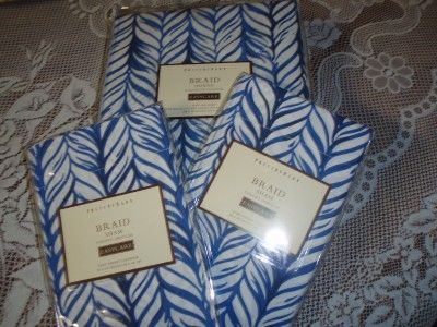 Pottery Barn BRAID CAL KING Duvet + 2 EURO Shams  