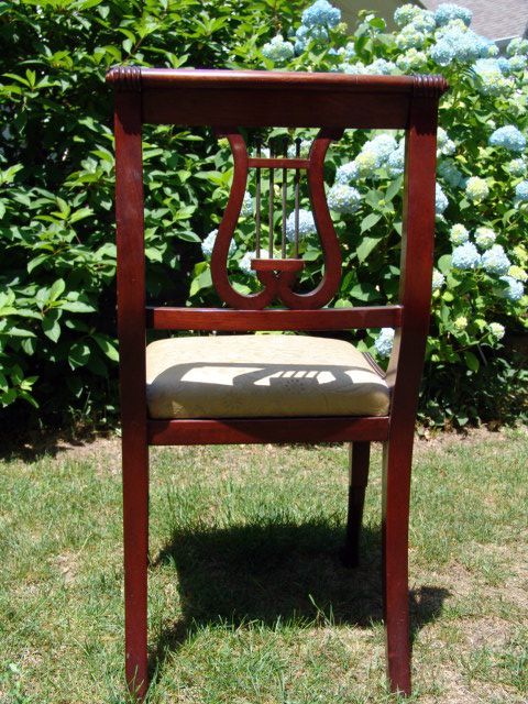 Duncan Phyfe pawfoot lyre back chair  