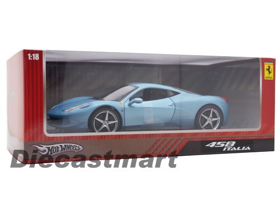 HOTWHEELS 118 FERRARI 458 ITALIA DIECAST 2011 BLUE  