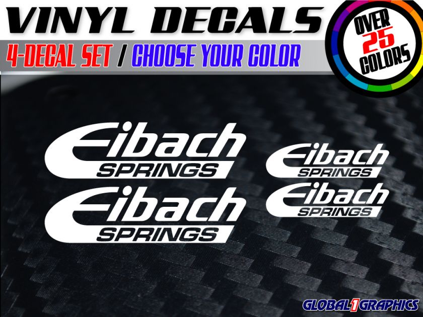 EIBACH 4 Decal Multi Clr Vtec sti Lancer 240sx Mazda EG  