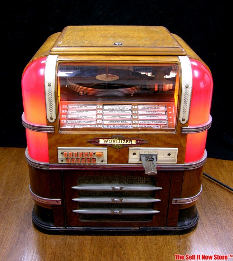 Survivor 1940 Wurlitzer 61 Countertop Golden Age Jukebox Juke Box Coin 