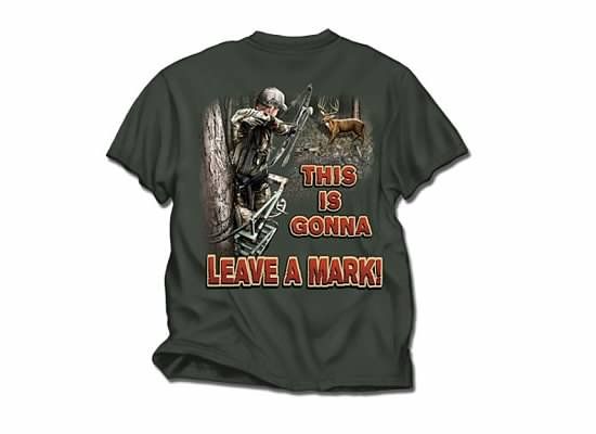 Buck Wear Leave Mark Shirt Hunting Deer XL Olive  