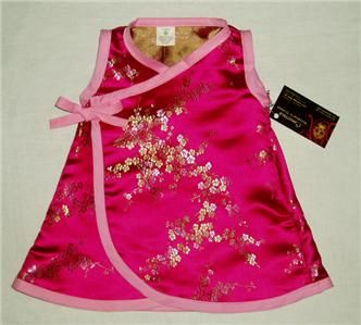 New Cherry Blossoms infant baby girl dress kid clothes  