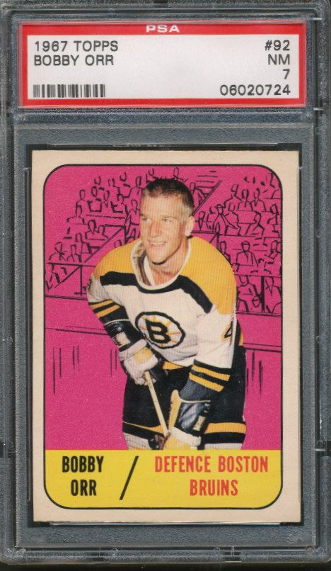 1967/68 Topps #92 Bobby Orr PSA NM 7  