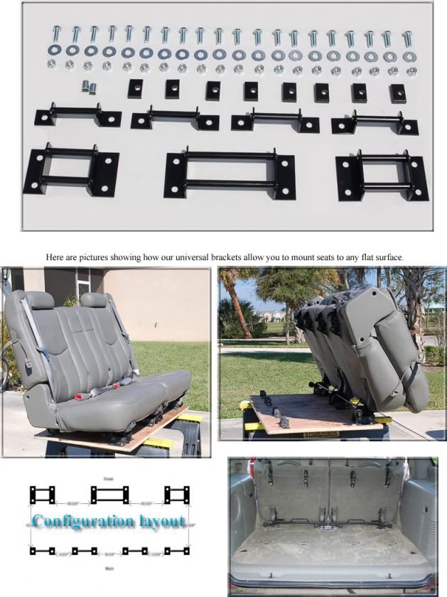 00 2011 Universal Tahoe, Yukon 3rd row seat brackets  