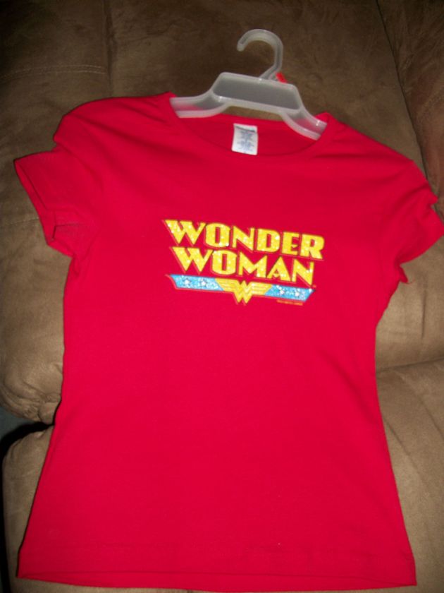 JUNIORS WONDER WOMAN LOGO SHIRT JR SMALL NWOT  