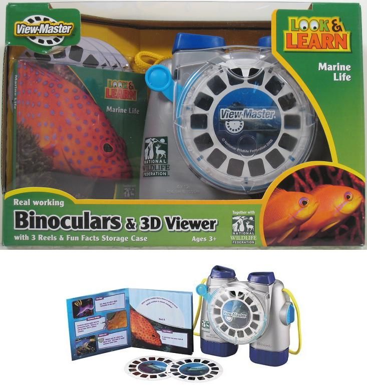 VIEW MASTER BINOCULARS & 3D VIEWER REELS   MARINE LIFE  