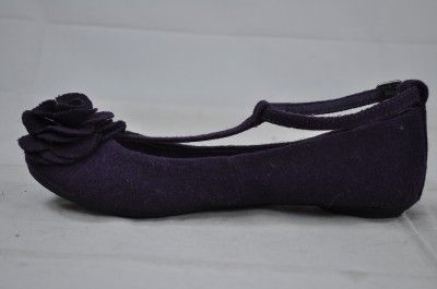 BIG BUDDHA BOLD PURPLE T STRAP FLORAL TOE BALLET FLAT (#8032) 7.5 