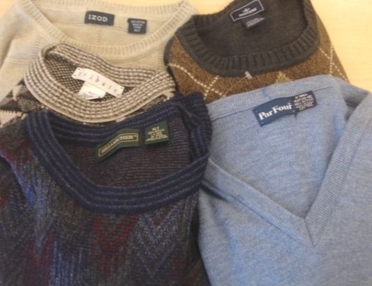 Dockers, Izod, Tribute etc. LOT of 5 Men XLT Tall Sweaters (LOT 854 