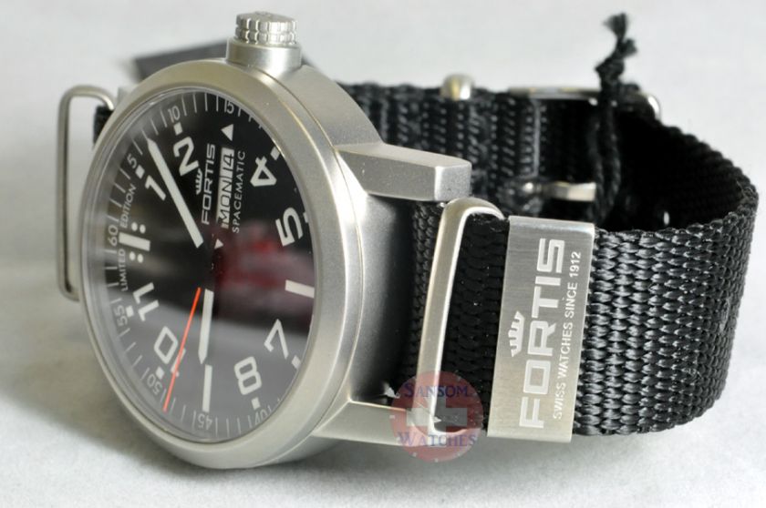 Fortis SpaceMatic Day Date Automatic with NATO strap Black  