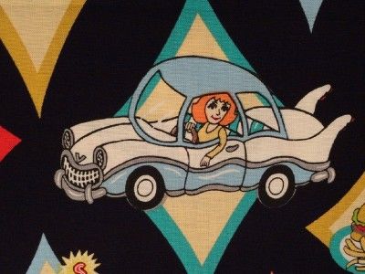 New Barbaras Diner Fabric BTY Food Retro Kitchen Waitress Cars  