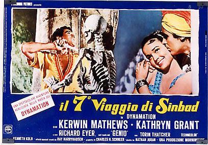 ac79 7TH VOYAGE OF SINBAD HARRYHAUSEN 10 rare POSTER IT  