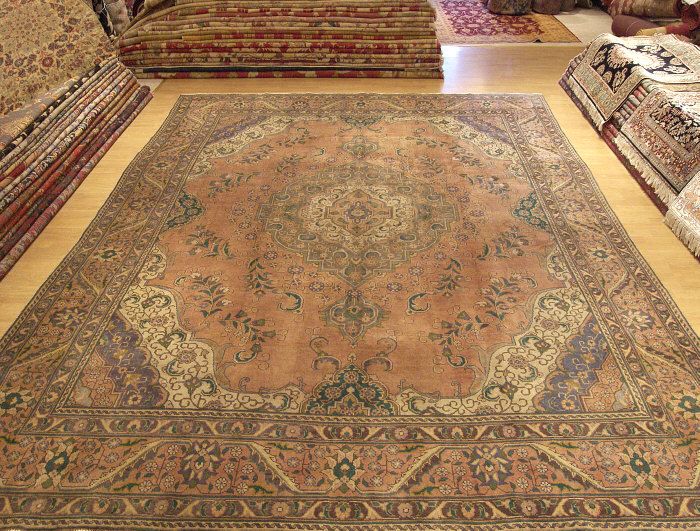   Handmade Antique Persian Tabriz Serapi Wool Large Rug Great Contition