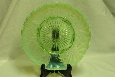 Jefferson Glass Co. Green Opalescent Tokyo Bowl 1905 08  