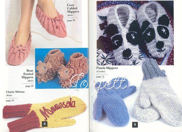 Warm and Wearable slippers & accessories crochet & knit patterns 