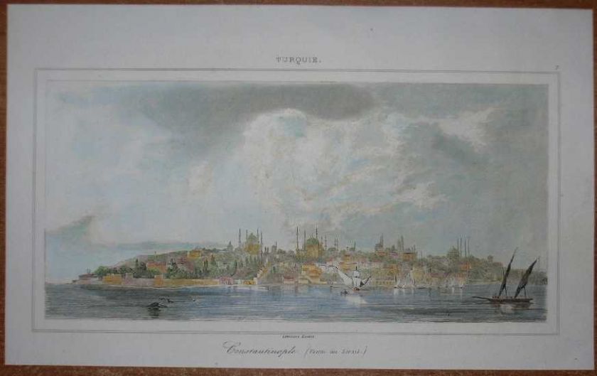 1840 print CONSTANTINOPLE ISTANBUL, TURKEY (#7)  