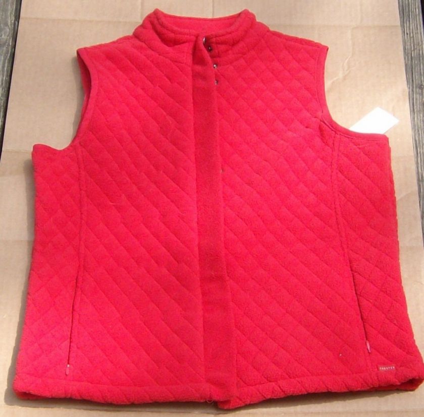 Womens Charter Club Polyester Red Vest Size S NWT  