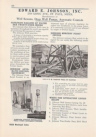 1928 Edward E Johnson St Paul MN Ad Deep Well Pumps  