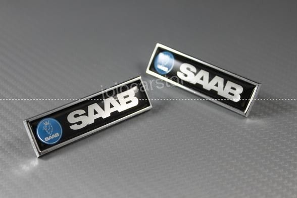 N51 SAAB FLOOR MAT CARPET ALLOY METAL EMBLEM 93 95 9 3  