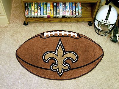 NFL NEW ORLEANS SAINTS Shaped Decor Carpet FOOTBALL RUG  