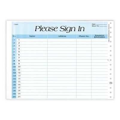 MEDICAL ARTS PRESS 37625 HORIZONTAL RAINBOW PRIVACY SIGN IN SHEETS SKY 