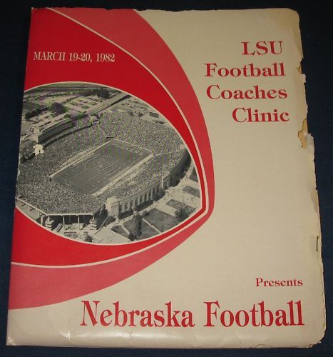 1982 LSU FOOTBALL COACHES CLINIC INFO FOLDER PACKET  