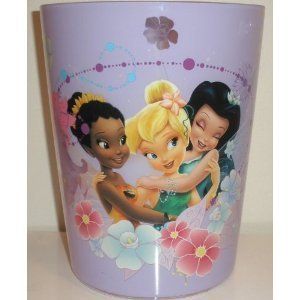 Disney Tinkerbell Wastebasket waste basket Trash Bin new  