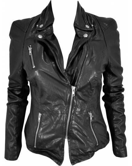 NEW* E FUNK Washed 100 % Lamb Leather Rider Jacket   