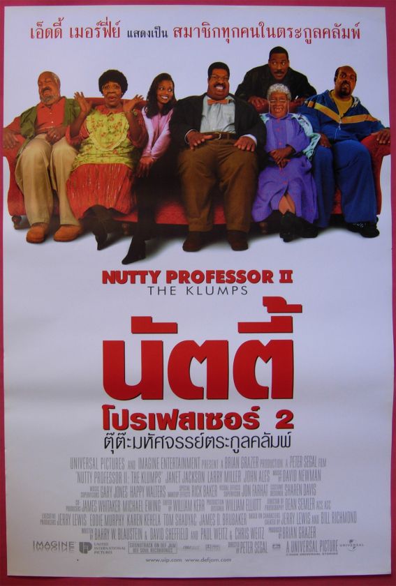 Nutty Professor II Thai Movie Poster 2000 Eddie Murphy  