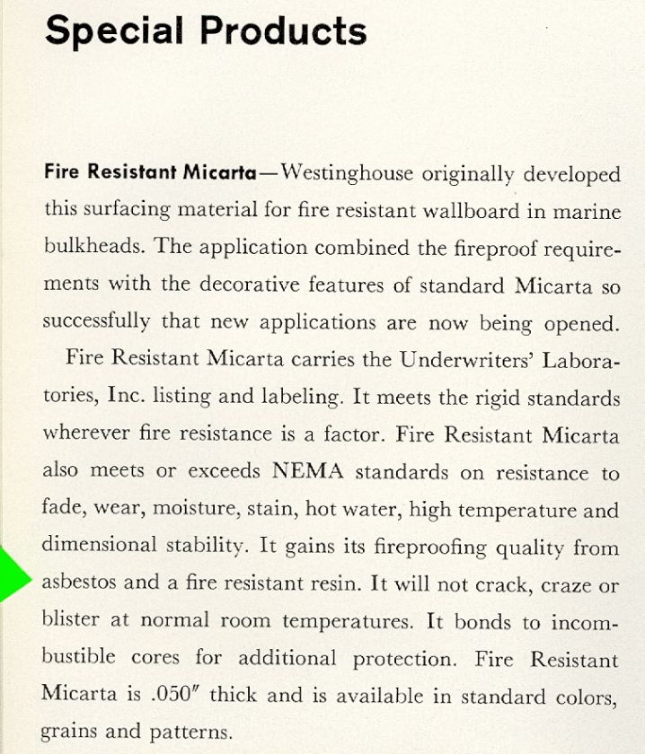   material for fire resistant wallboard in the marine bulkheads