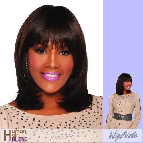 HN STAR V (Vivica A. Fox)   Human Hair Blend Full Wig  