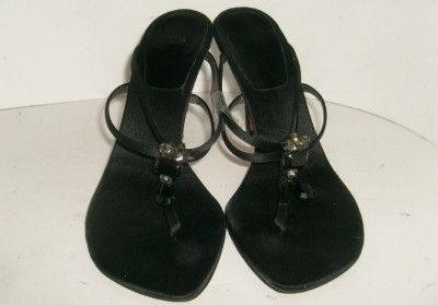 VERA WANG FOR STUART WEITZMAN 8 B JEWELED SATIN SANDALS HEELS $395 