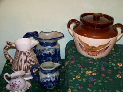 Vintage Bean Pot & Lid Americanna Eagle 342, HULL MCCOY  