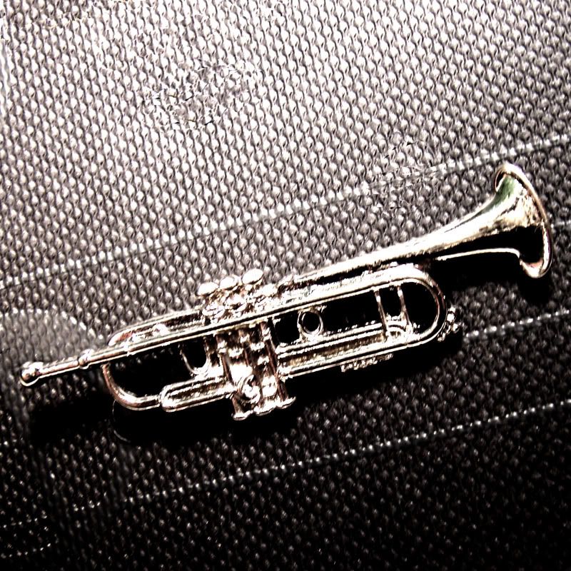 Bach Stradivarius Trumpet Replica Pin in nickel silver  