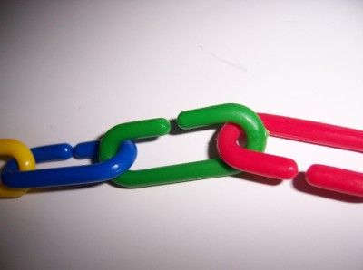 ASSORTED COLOR CHAIN PLASTIC LINKS TEACHER SCHOOL CHILD  