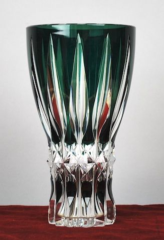 VAL SAINT LAMBERT ART DECO CRYSTAL VASE, CA. 1930S  