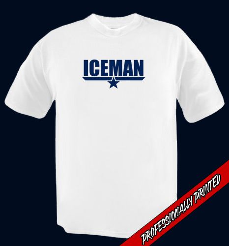 ICEMAN Val Top Kilmer fighter jet Gun navy pilot TSHIRT  