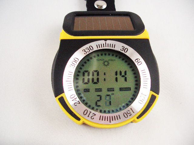 solar power 6 in 1 Multifunction digital altimeter  